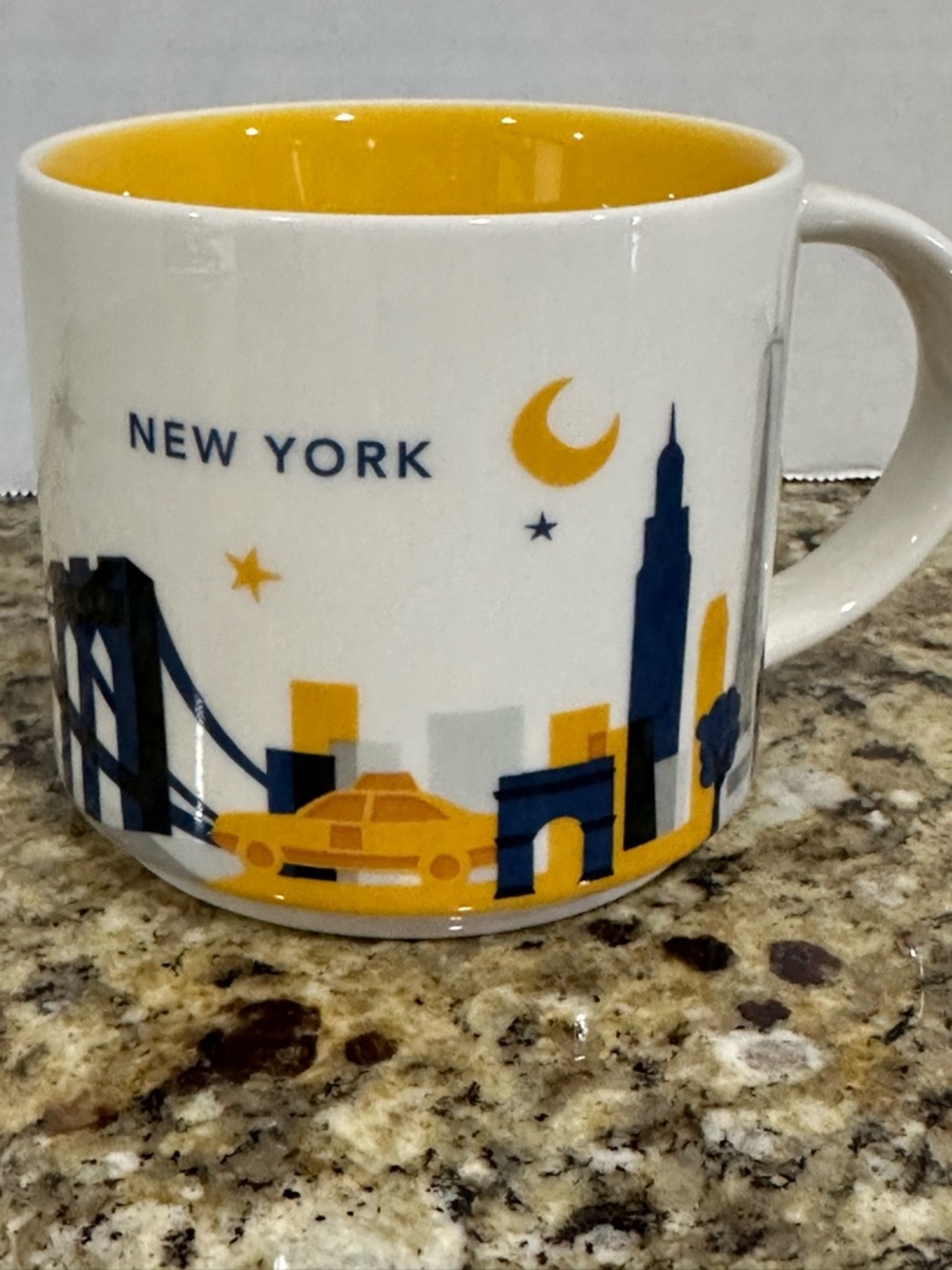Starbucks New York Skyline Mug - Yellow & Navy